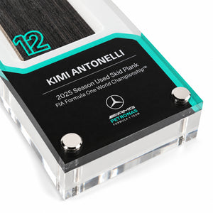 Kimi Antonelli 2025 Mercedes F1® Season-Used Skid Plank in Acrylic