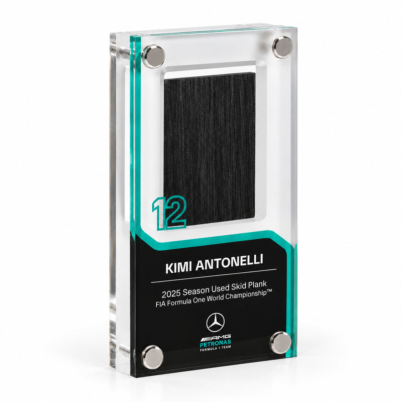 Kimi Antonelli 2025 Mercedes F1® Season-Used Skid Plank in Acrylic