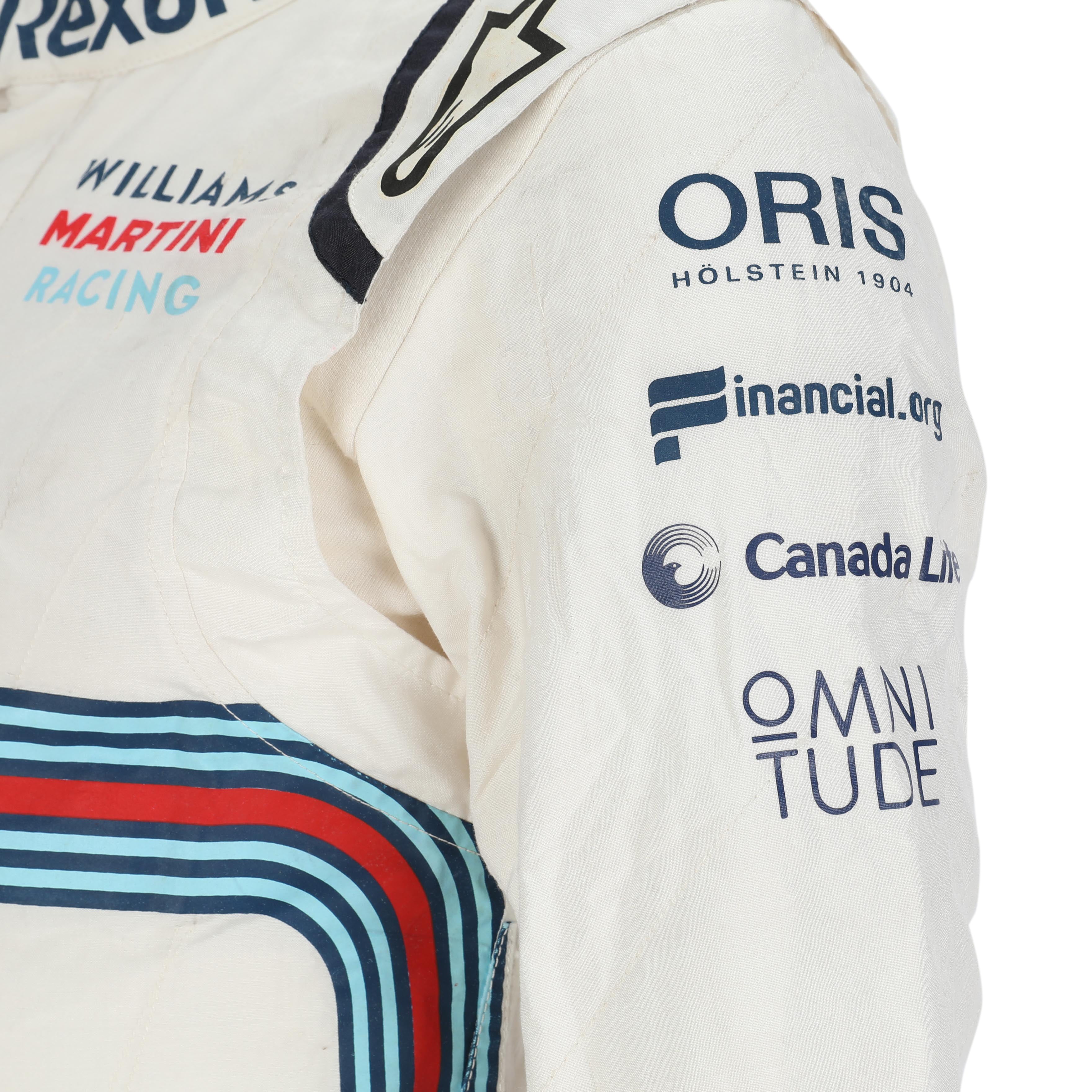 Lance Stroll 2018 Williams Martini Racing Grand Prix Used Suit