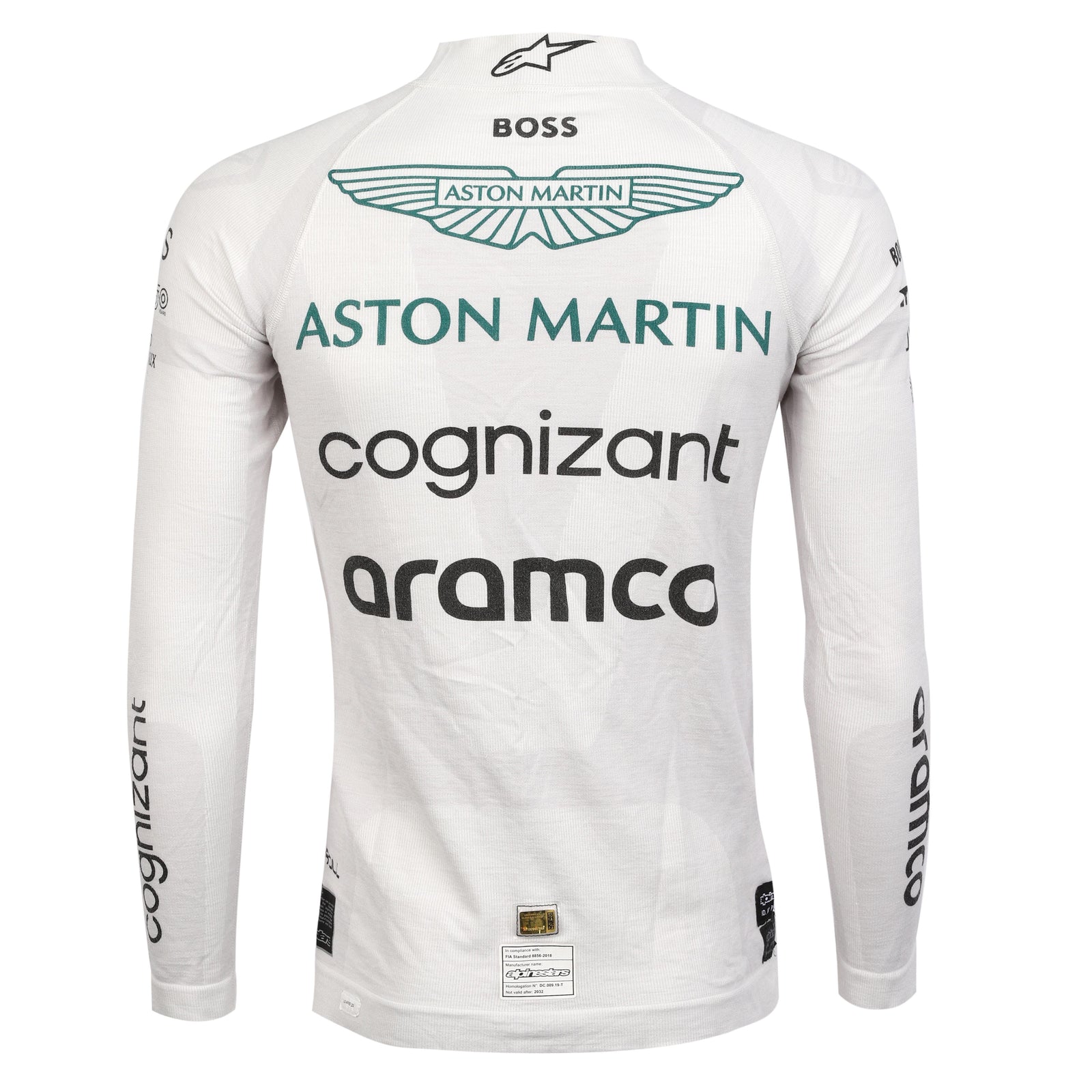 Aston Martin Aramco Formula One Team Lance Stroll 2022 Grand Prix used Nomex collector display piece