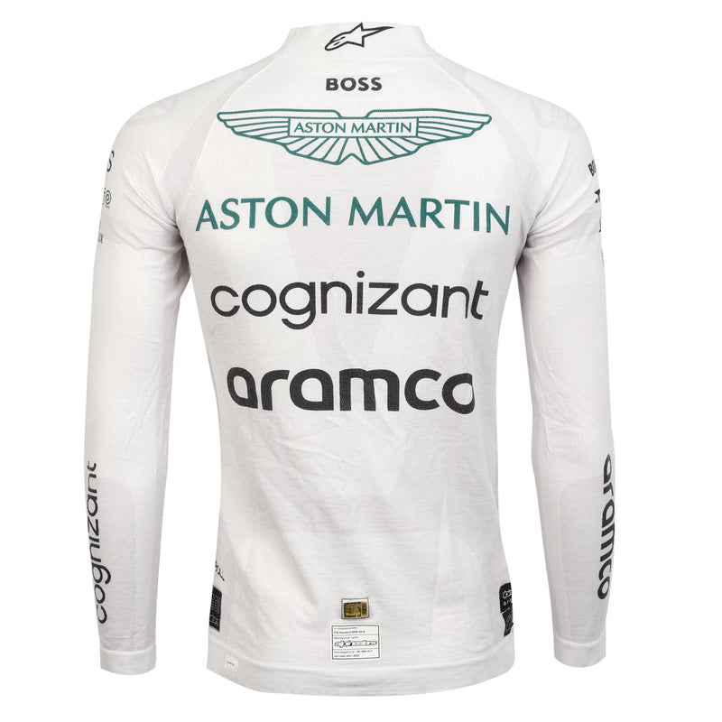 Aston Martin Aramco Formula One Team Lance Stroll 2022 Grand Prix used Nomex collector display piece