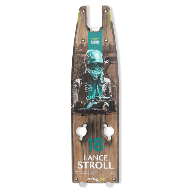 Lance Stroll 2024 Aston Martin Aramco F1® Team Skid Block Plank Wall Art