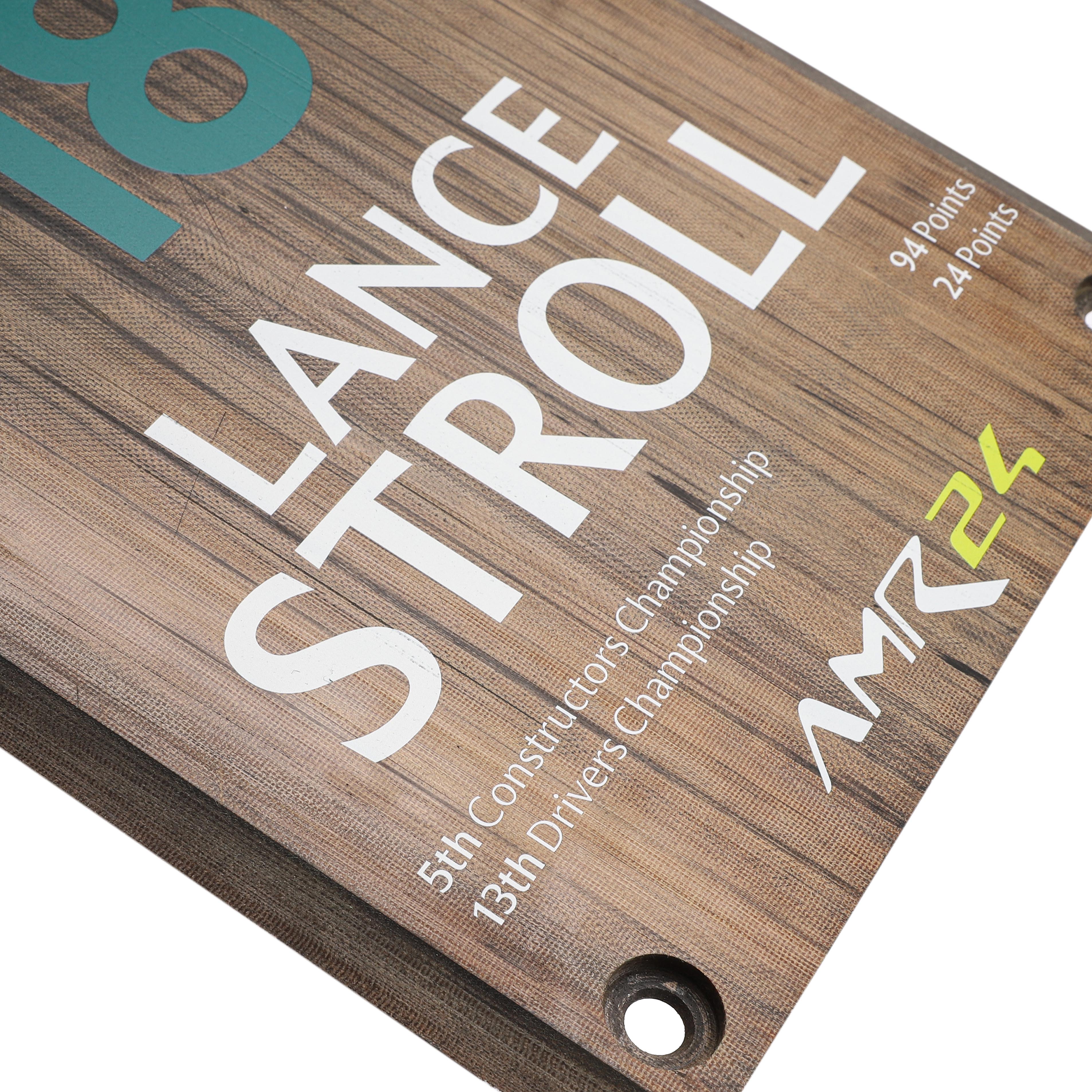 Lance Stroll 2024 Aston Martin Aramco F1® Team Skid Block Plank Wall Art