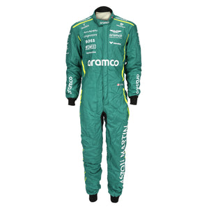 Lance Stroll 2025 Aston Martin Aramco F1® Team Pre-Season Testing suit, authentic Formula 1 testing-used memorabilia and premium collector display