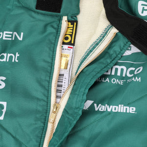 Authentic Lance Stroll 2025 Aston Martin Aramco F1® Team suit used during Pre-Season Testing, genuine Formula 1 collector piece