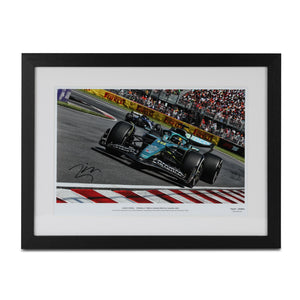 Lance Stroll signed 2025 Canadian Grand Prix Aston Martin Aramco F1® Team photo, authentic Formula 1 signed print for collector display