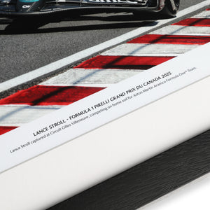 Lance Stroll signed photo from the 2025 Canadian Grand Prix with Aston Martin Aramco F1® Team, authentic Formula 1 memorabilia for collectors