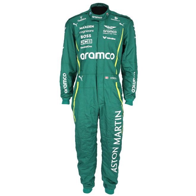 Aston Martin Aramco F1 Team race suit Lance Stroll 2025 official driver apparel memorabilia