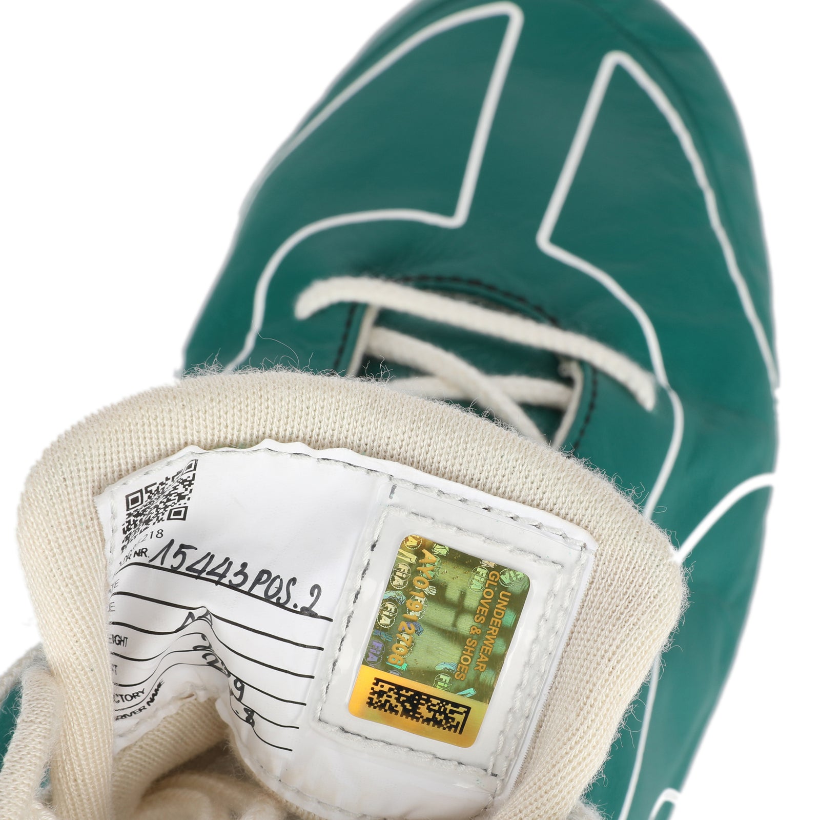 Auction LOT 087 Lance Stroll 2025 Aston Martin Aramco F1® Team Race Spec Boots
