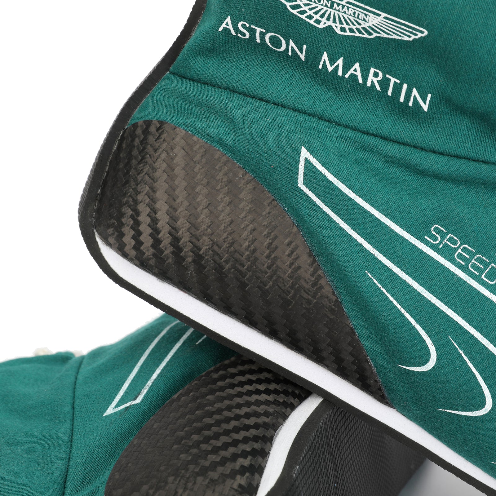 Authentic Lance Stroll Aston Martin Aramco Formula One Team 2025 un-used boots motorsport display item