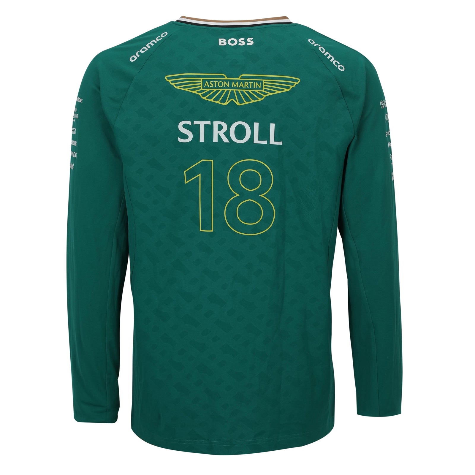 Lance Stroll Signed 2025 Aston Martin Aramco Formula One Team Long Sleeve T-Shirt