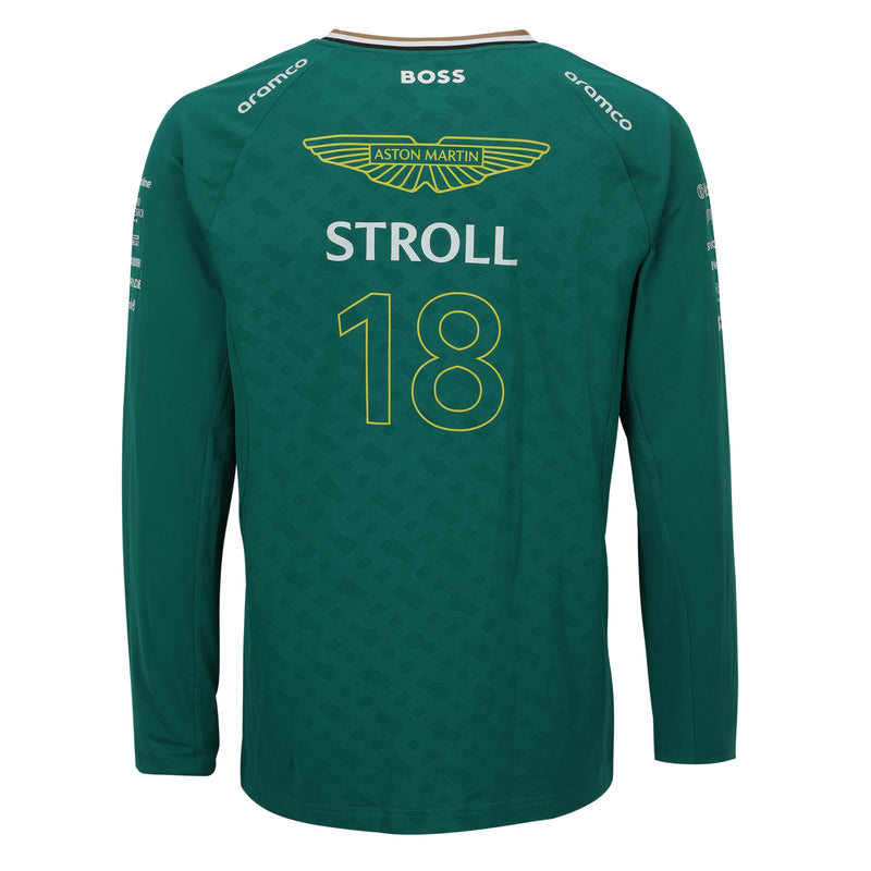 Lance Stroll Signed 2025 Aston Martin Aramco Formula One Team Long Sleeve T-Shirt