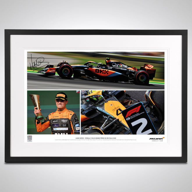 LOT 624 - Limited Edition Lando Norris 2023 Signed Photo Collage – São Paulo GP