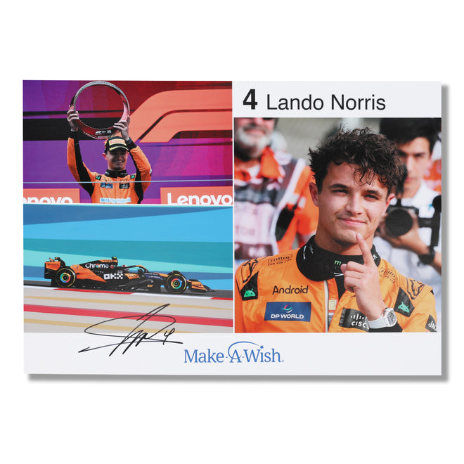LOT 564 - Lando Norris 2024 McLaren Signed Poster - Make-A-Wish