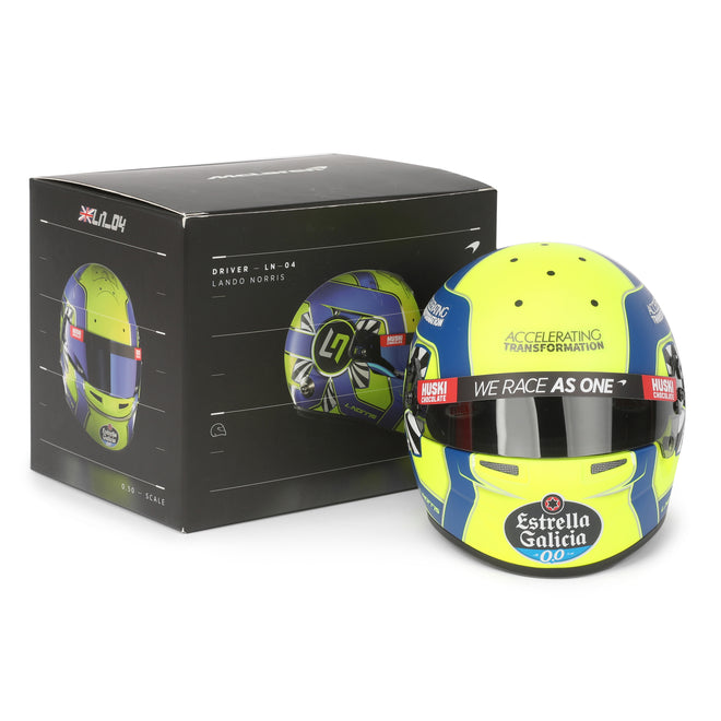 LOT 602 - Lando Norris 2020 1:2 Signed Mini Helmet