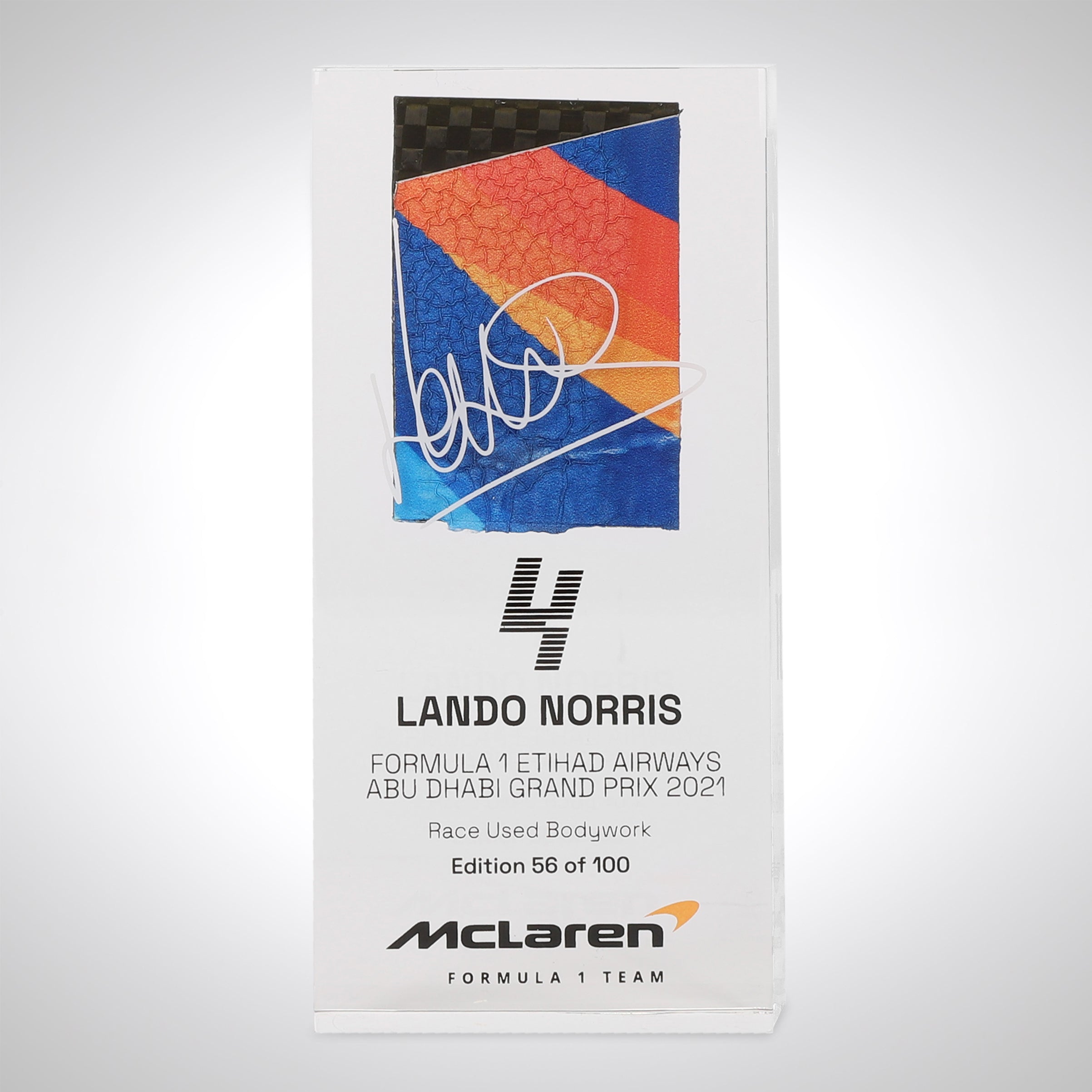 Limited-Edition Lando Norris 2021 Bodywork in Acrylic – Abu Dhabi GP