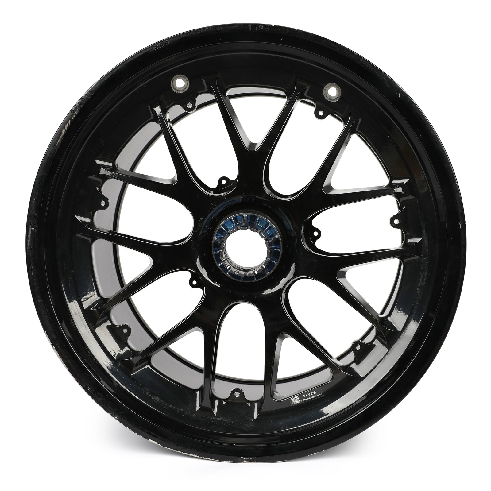 Lando Norris 2023 Qatar Grand Prix-used McLaren F1 Team front wheel rim table, authentic Formula 1 memorabilia for collector display