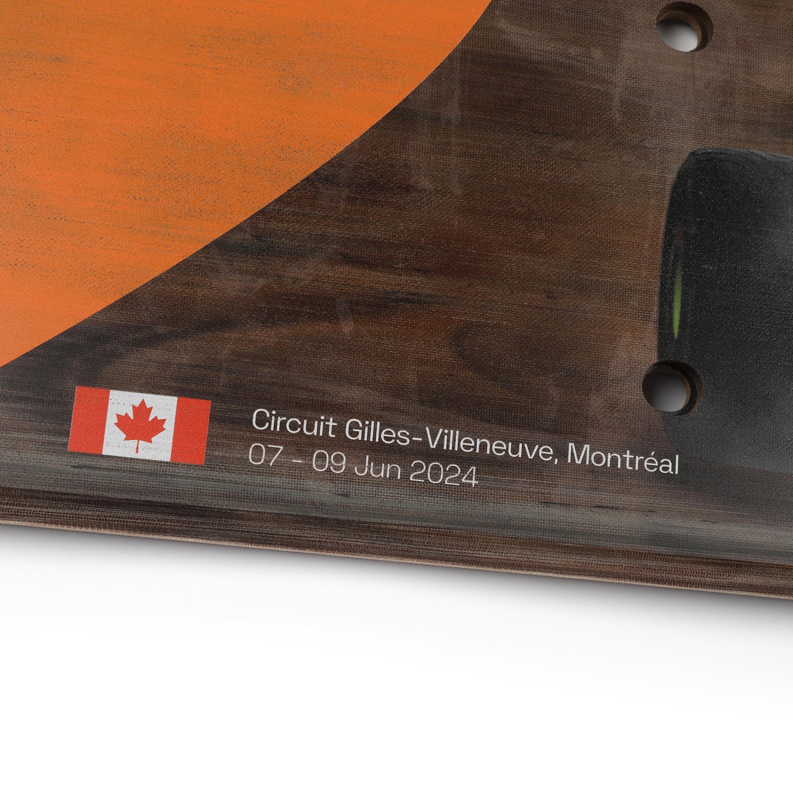 Lando Norris 2024 McLaren Formula One Team Grand Prix Used Rear Skid Plank Wall Art - Canadian GP