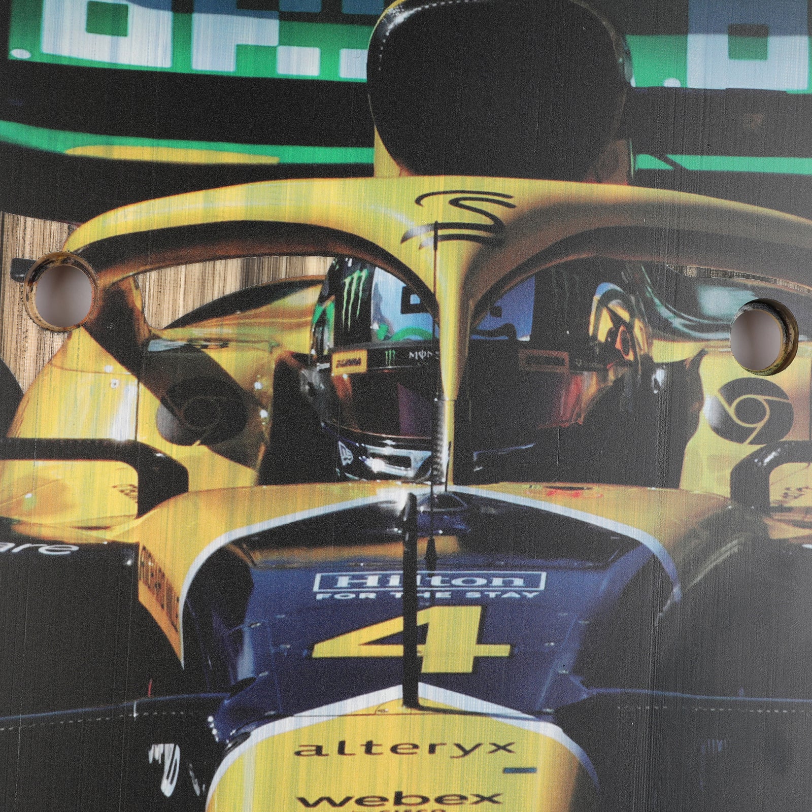 Lando Norris 2024 McLaren F1 Team Race Used Front Skid Plank Wall Art - Monaco GP