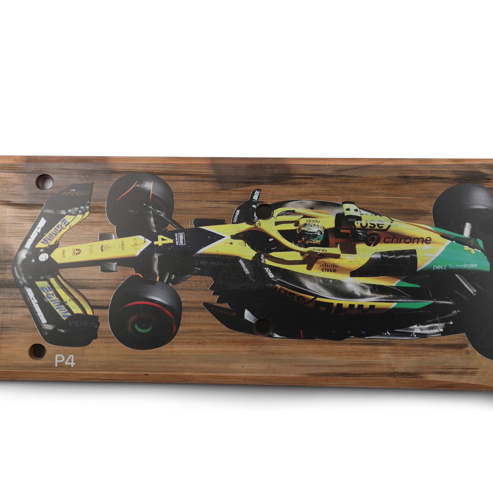Lando Norris 2024 McLaren F1 Team Race Used Rear Skid Plank Wall Art - Monaco GP