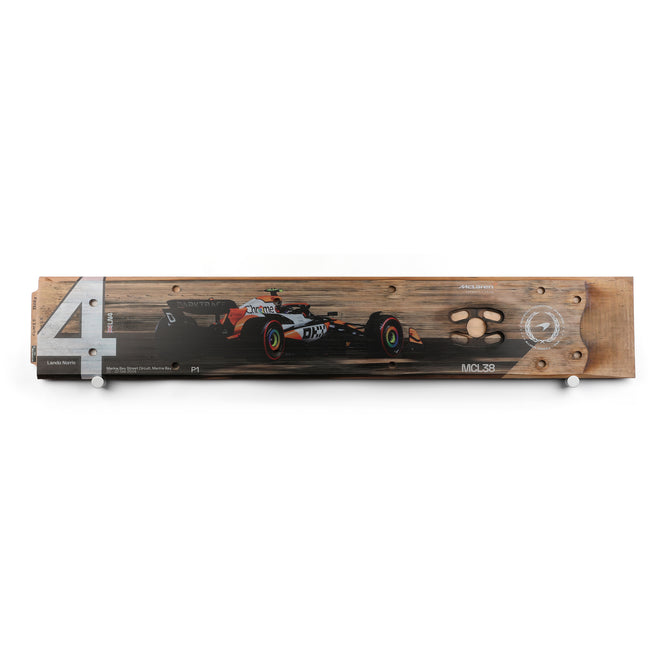 Lando Norris 2024 McLaren F1 Team Race Used Rear Skid Plank Wall Art - Singapore GP