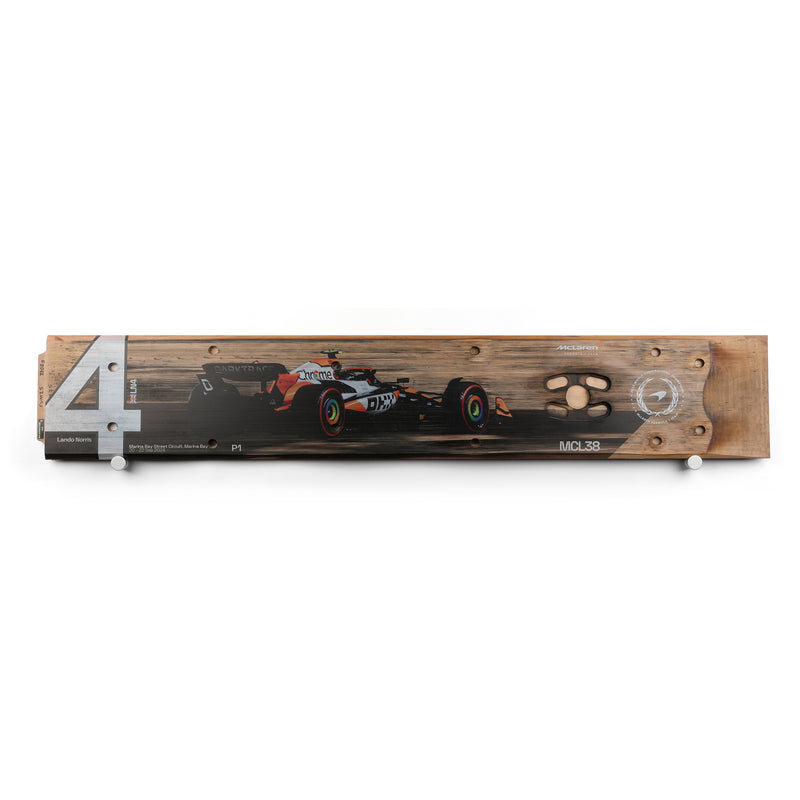 Lando Norris 2024 McLaren F1 Team Race Used Rear Skid Plank Wall Art - Singapore GP