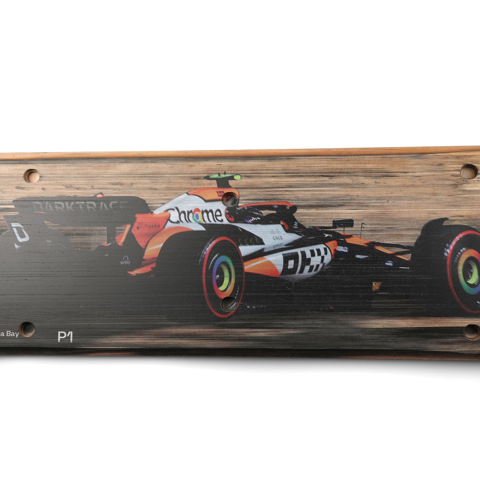 Lando Norris 2024 McLaren F1 Team Race Used Rear Skid Plank Wall Art - Singapore GP
