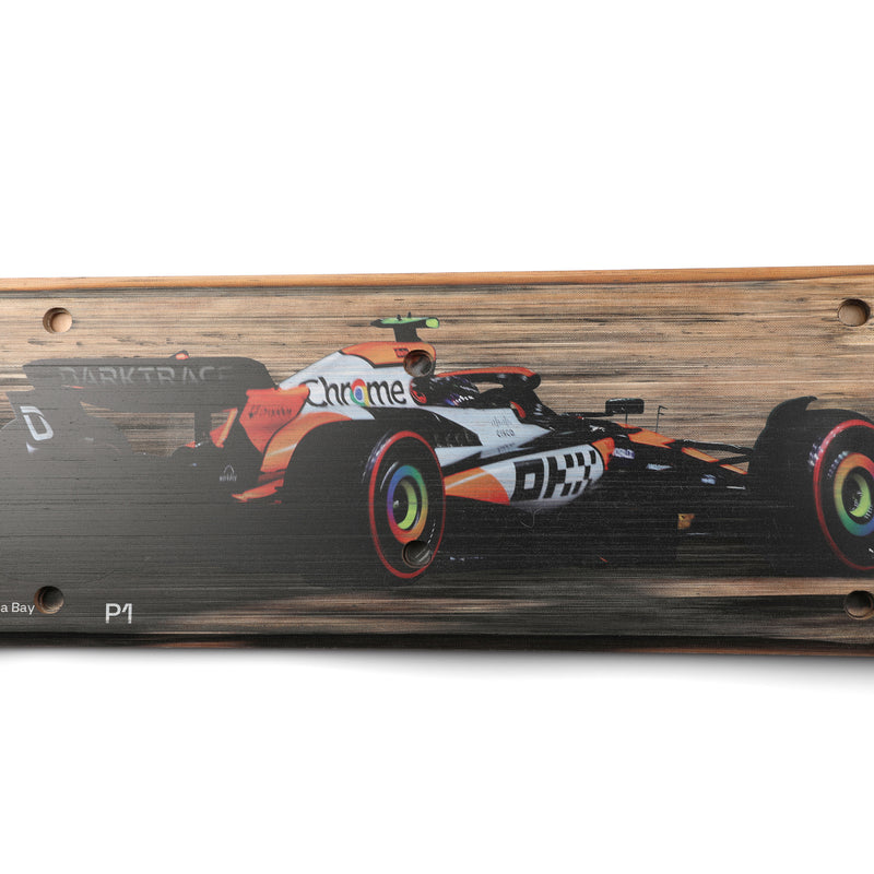 Lando Norris 2024 McLaren F1 Team Race Used Rear Skid Plank Wall Art - Singapore GP