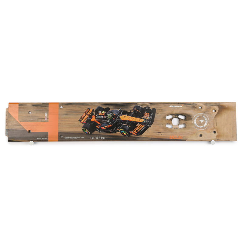 Lando Norris 2024 McLaren F1 Team Race Used Skid Plank Wall Art - Qatar GP Sprint Race