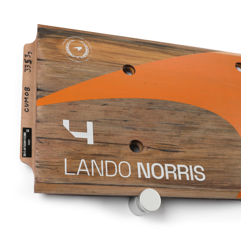 Lando Norris 2024 McLaren Formula One Team Grand Prix Used Rear Skid Plank Wall Art - Hungary