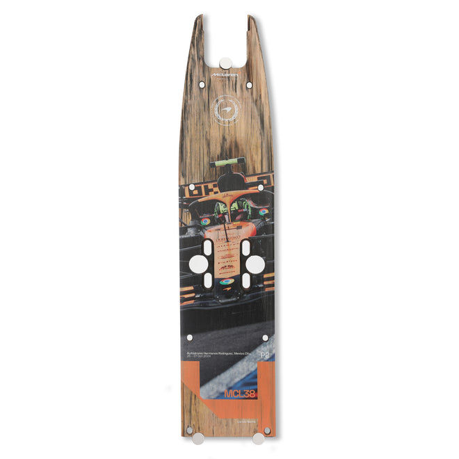 Lando Norris 2024 McLaren F1 Team Race Used Skid Plank Wall Art - Mexico City GP
