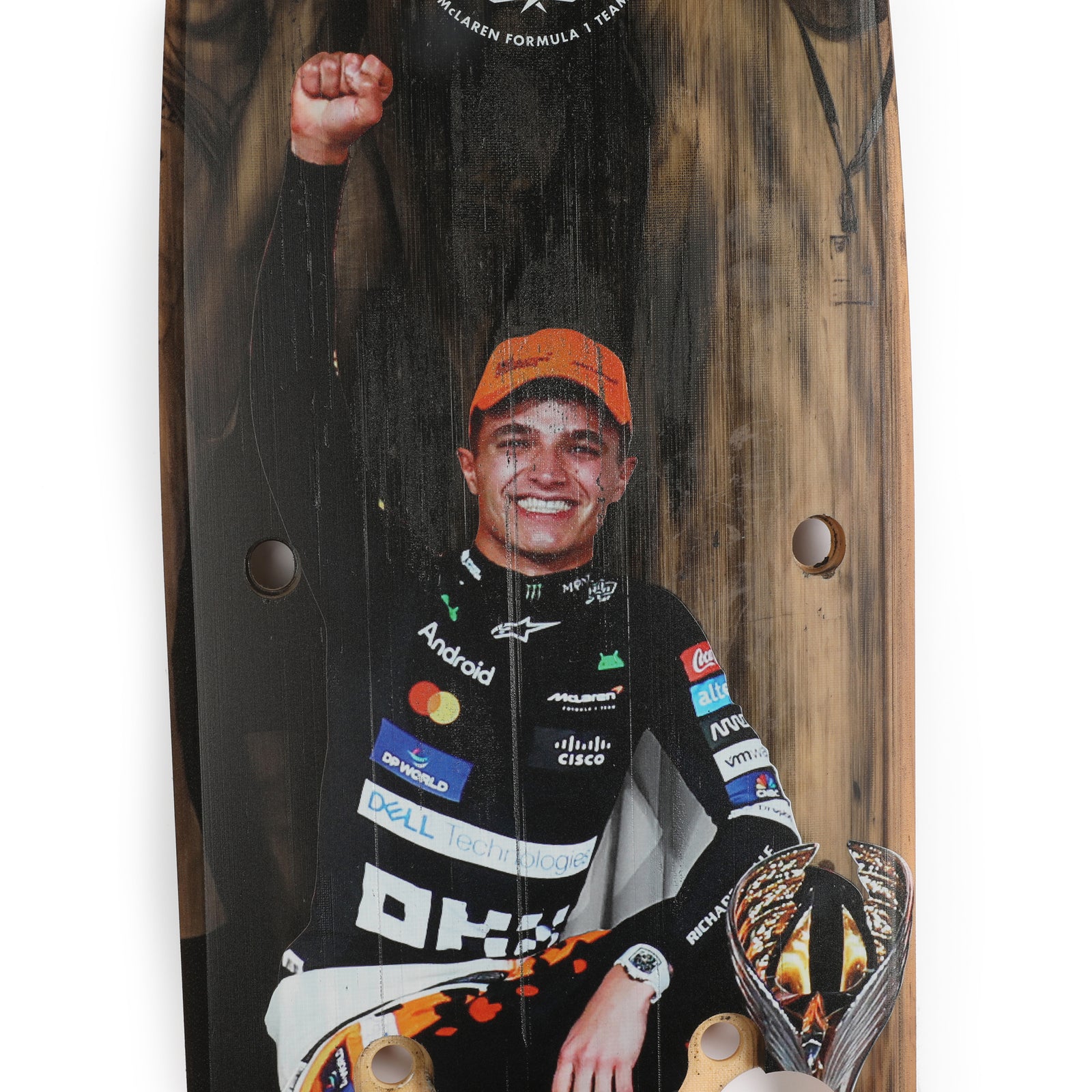 Lando Norris 2024 McLaren Formula One Team Race Used Front Skid Plank Wall Art - Bahrain GP