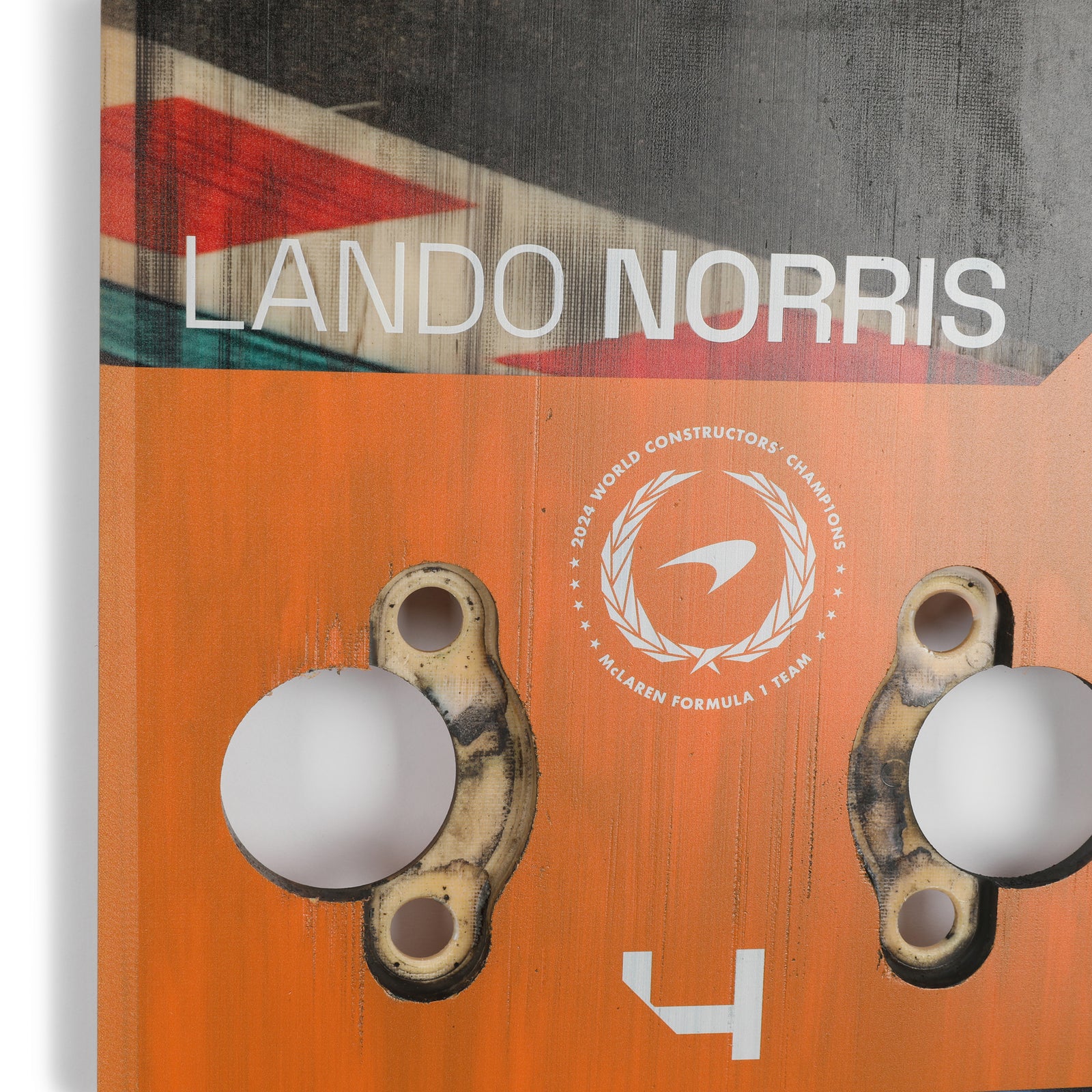 Lando Norris 2024 McLaren Formula One Team Grand Prix Used Front Skid Plank Wall Art - Miami GP