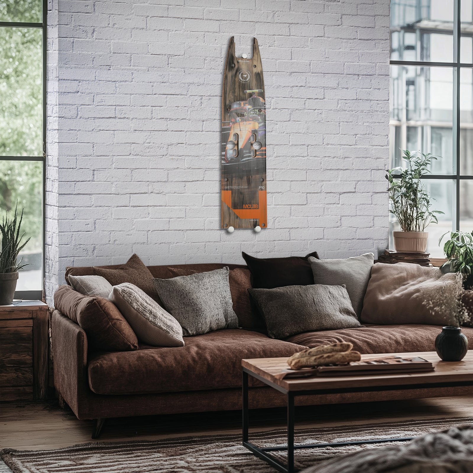 Lando Norris 2024 McLaren Formula One Team Race Used Front Skid Plank Wall Art - Qatar GP