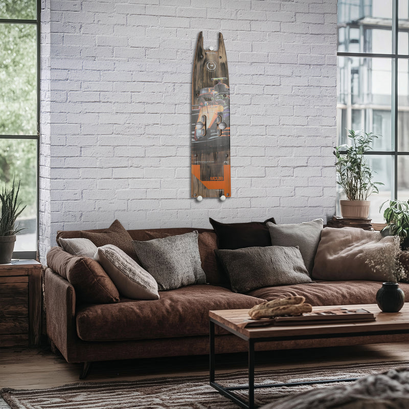 Lando Norris 2024 McLaren Formula One Team Race Used Front Skid Plank Wall Art - Qatar GP