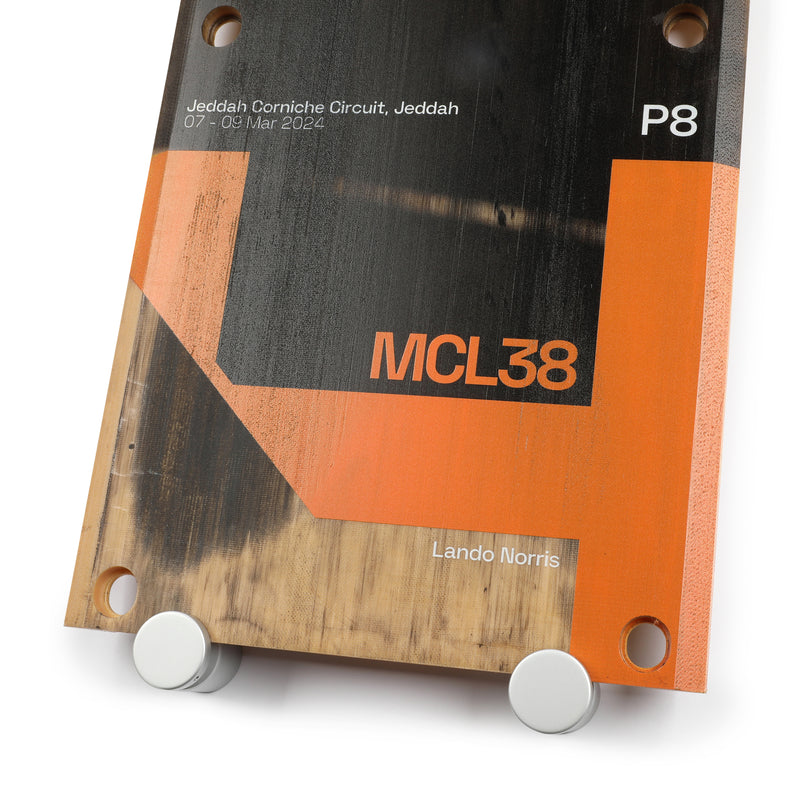 Lando Norris 2024 McLaren F1 Team Race Used Front Skid Plank Wall Art  - Saudi Arabia GP