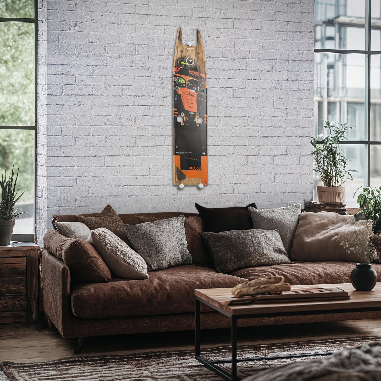 Lando Norris 2024 McLaren F1 Team Race Used Front Skid Plank Wall Art  - Saudi Arabia GP