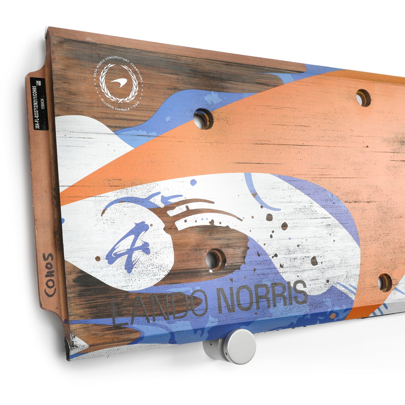 Lando Norris 2024 McLaren Formula One Team Grand Prix Used Rear Skid Plank Wall Art - Japanese GP