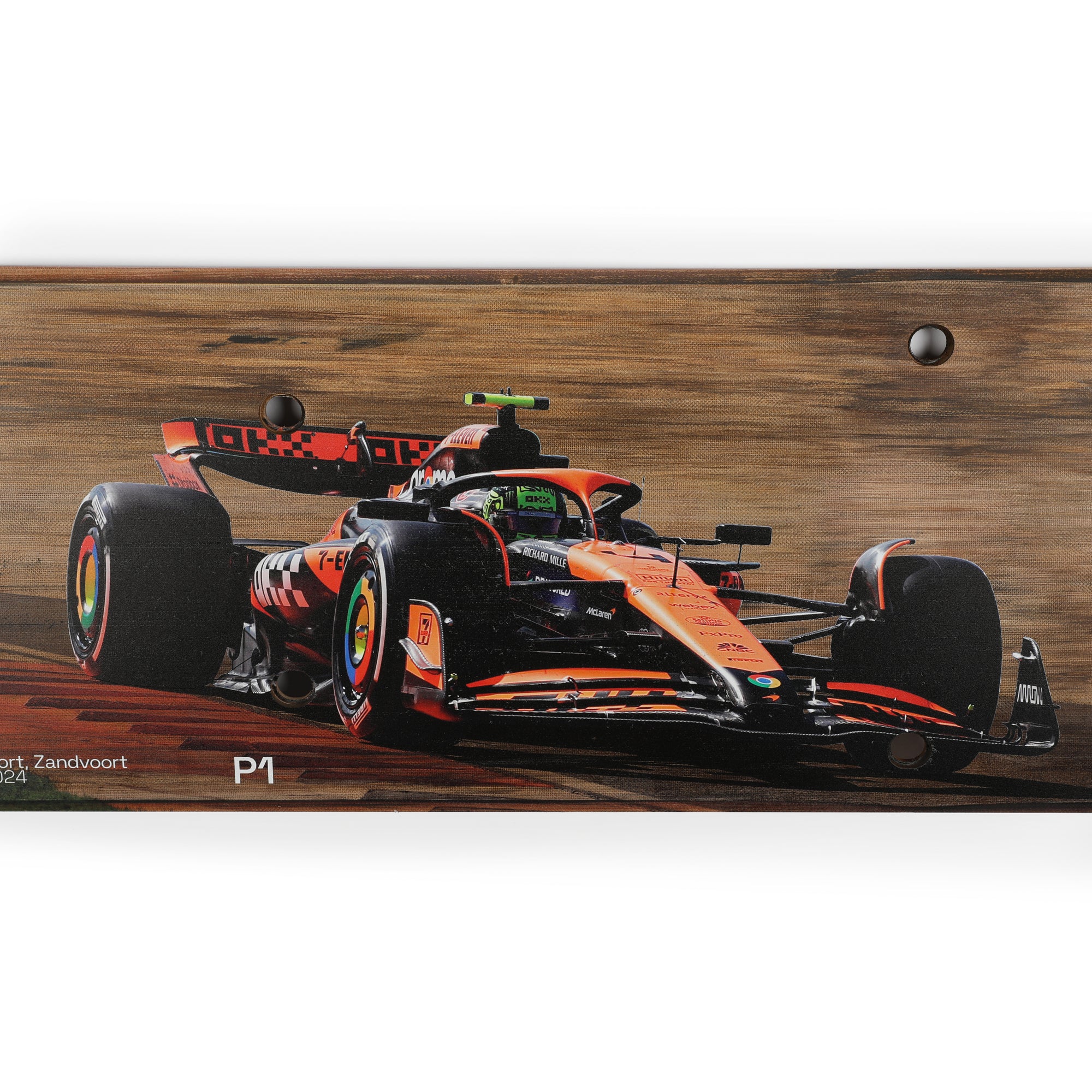 Lando Norris 2024 McLaren Race Used Rear Skid Plank Wall Art