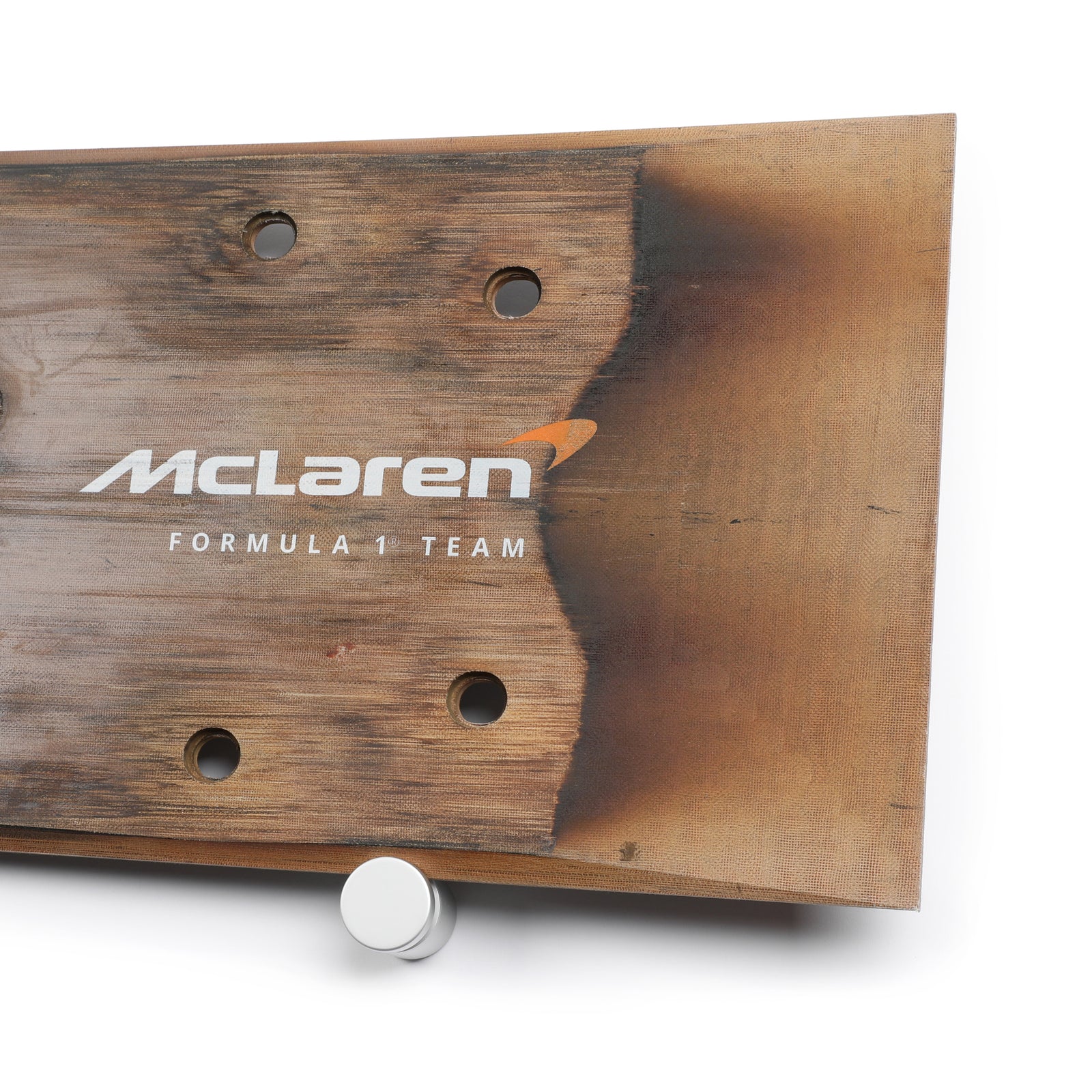 Lando Norris 2024 McLaren Formula One Team Grand Prix Used Rear Skid Plank Wall Art - Abu Dhabi GP