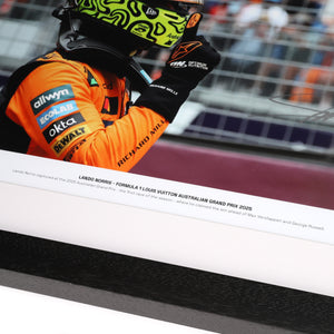 LOT 037 - Limited Edition Lando Norris 2025 Signed Photo – Australian GP - Edition 1