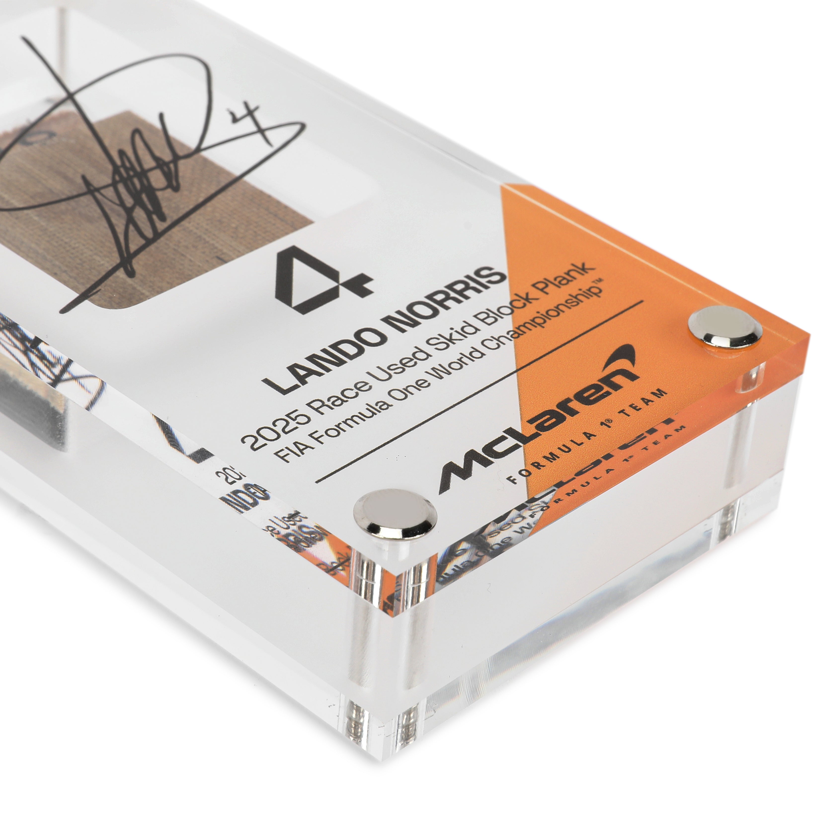 Lando Norris 2025 Grand Prix Used McLaren MCL39 Skid Plank Piece