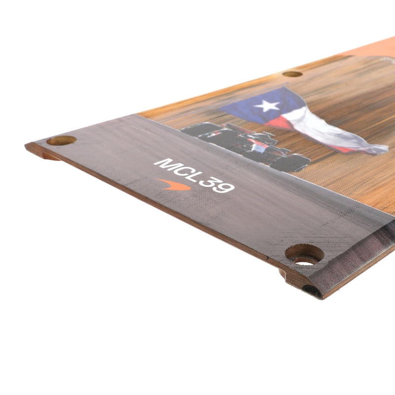 Lando Norris 2025 McLaren Sprint Race Used Front Skid Plank Wall Art - US GP