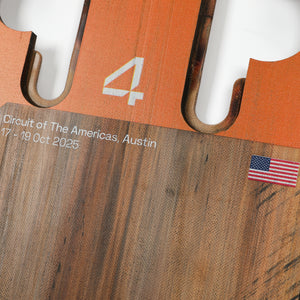 Lando Norris 2025 McLaren Sprint Race Used Front Skid Plank Wall Art - US GP