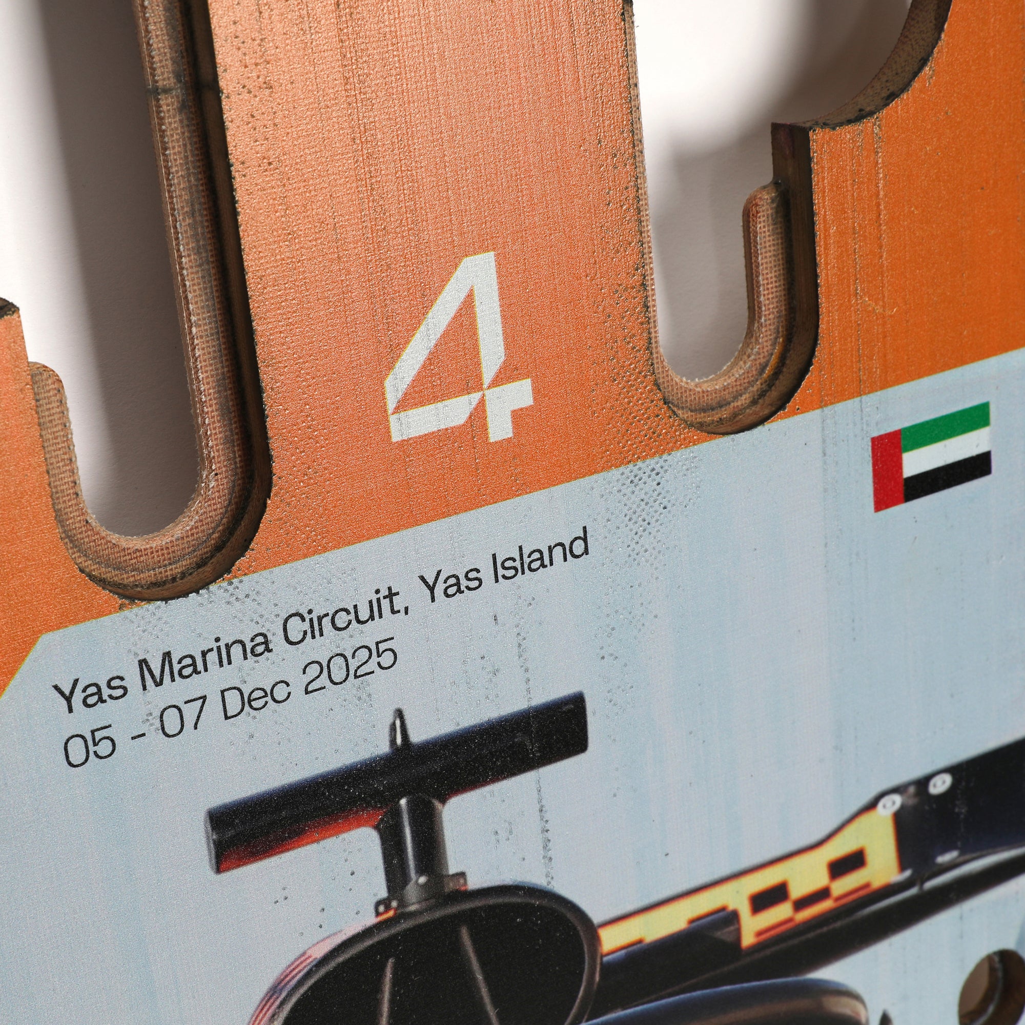 Lando Norris 2025 McLaren Testing Used Front Skid Plank Wall Art