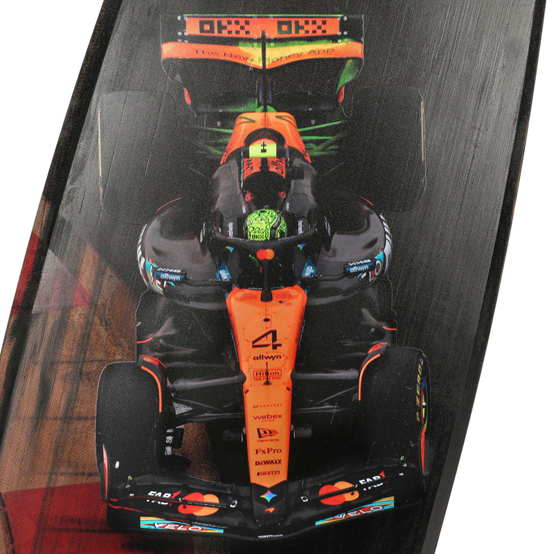 Lando Norris 2025 McLaren Testing Used Front Skid Plank Wall Art - Abu Dhabi GP