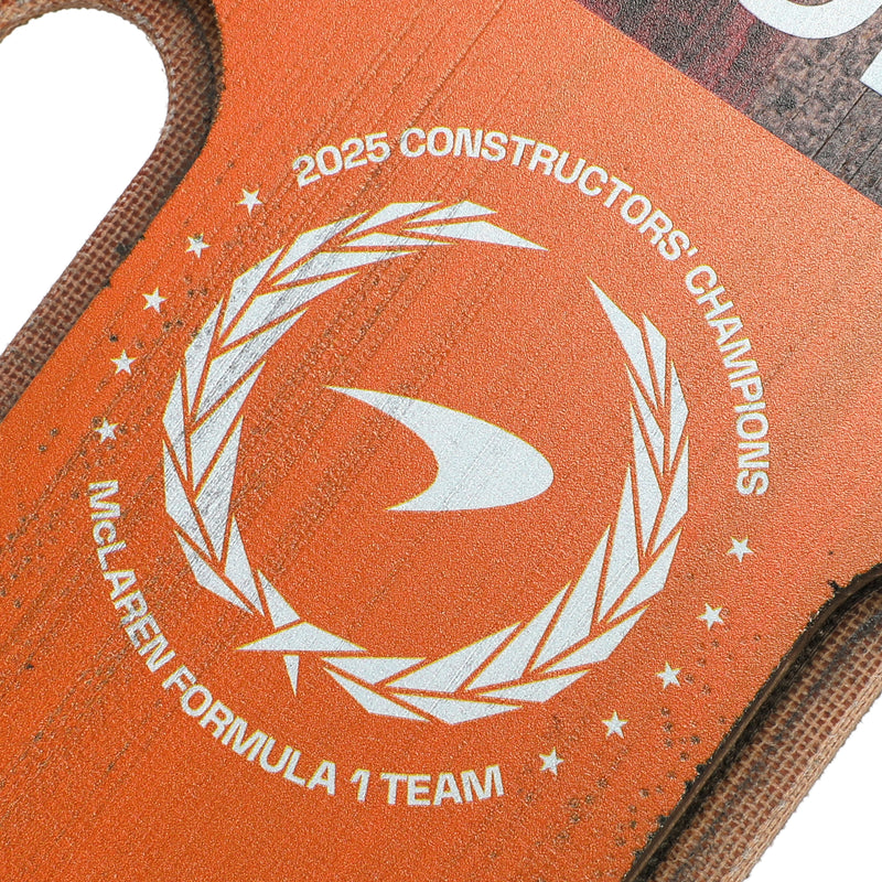 Lando Norris 2025 McLaren Testing Used Front Skid Plank Wall Art - Abu Dhabi GP