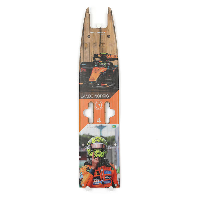 Lando Norris 2025 McLaren Practice Used Front Skid Plank Wall Art - Brazil GP