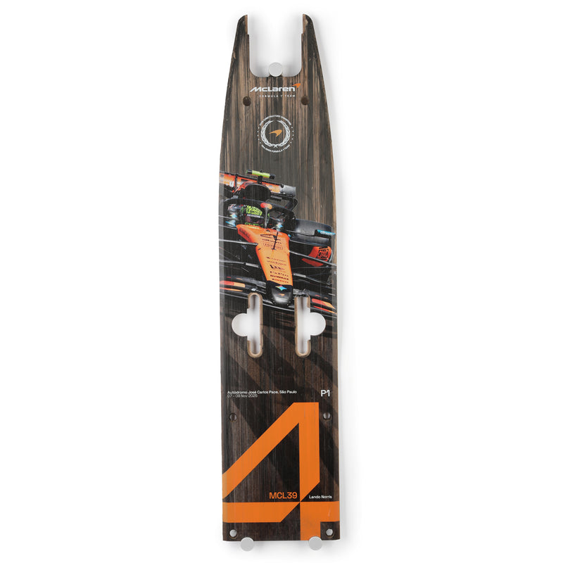 Lando Norris 2025 McLaren F1 Team Race Used Front Skid Plank Wall Art - Brazilian GP