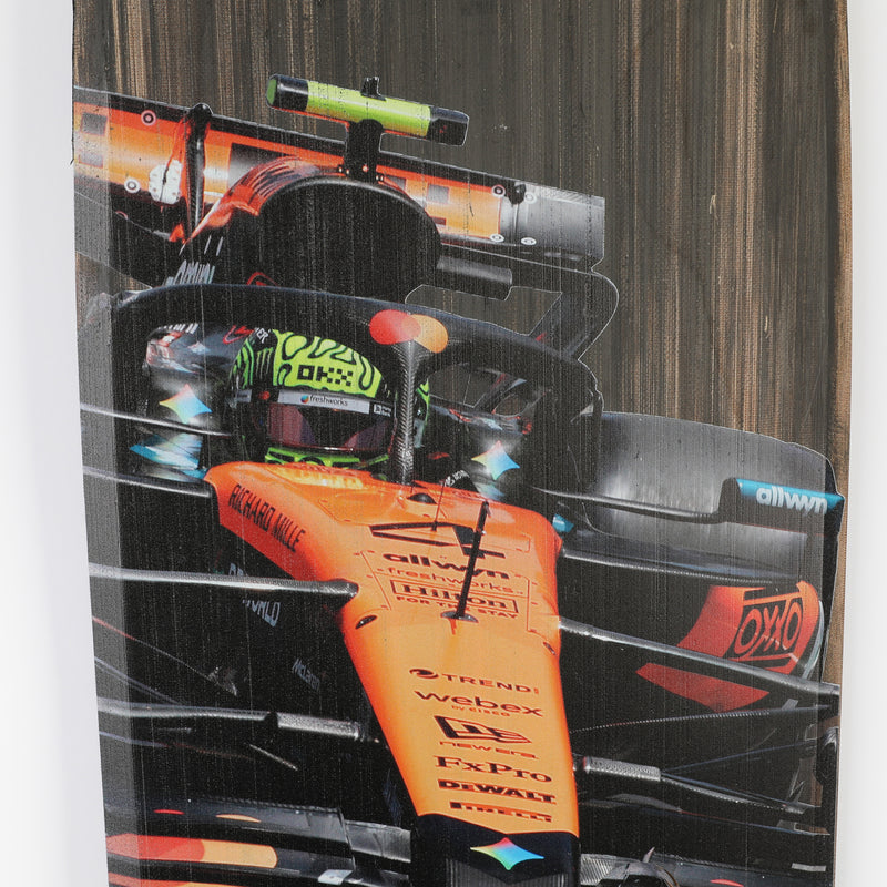 Lando Norris 2025 McLaren F1 Team Race Used Front Skid Plank Wall Art - Brazilian GP